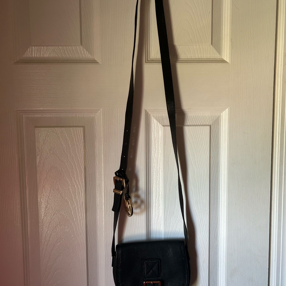 Michael Kors Black Crossbody with Gold Hardware